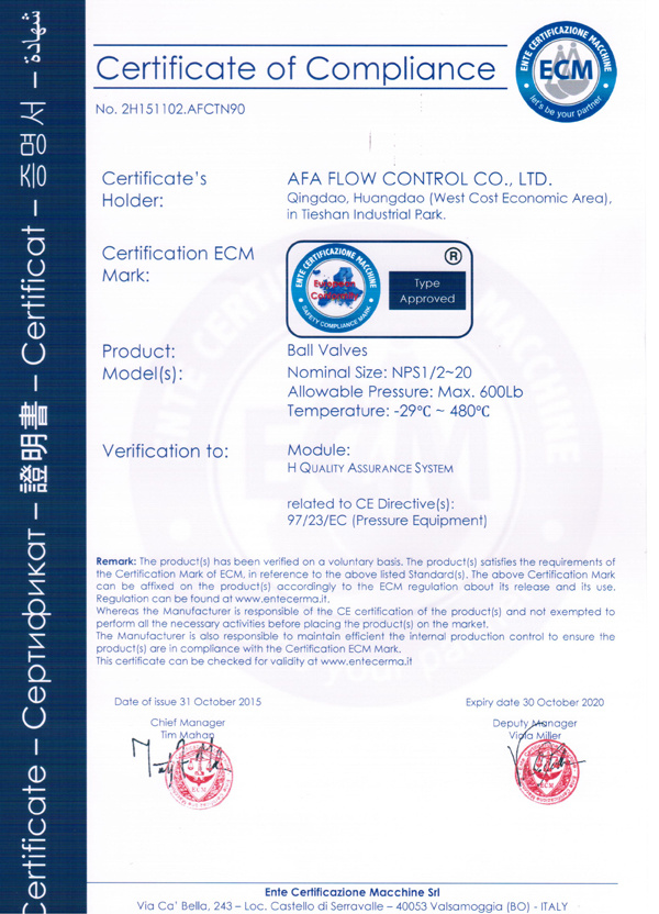 CE certificate